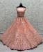 Picture of Well Formed Net Burly Wood Lehenga Choli