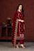 Picture of Grand Chiffon Maroon Straight Cut Salwar Kameez