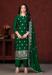 Picture of Chiffon Dark Green Straight Cut Salwar Kameez