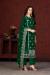 Picture of Chiffon Dark Green Straight Cut Salwar Kameez