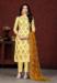 Picture of Chiffon Light Yellow Straight Cut Salwar Kameez