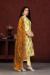 Picture of Chiffon Light Yellow Straight Cut Salwar Kameez