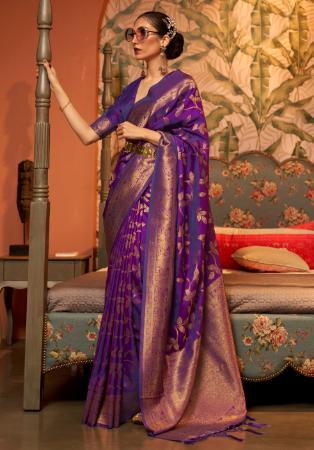 Picture of Sublime Chiffon Purple Saree