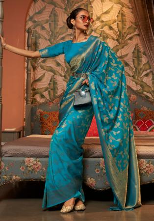 Picture of Sublime Chiffon Cadet Blue Saree