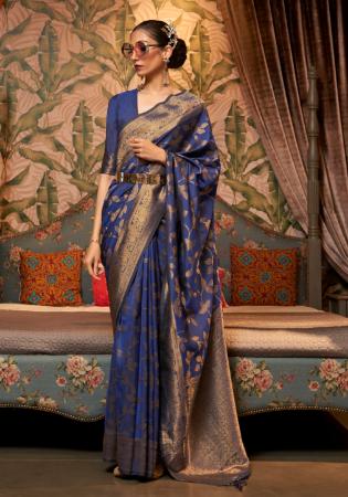 Picture of Resplendent Chiffon Midnight Blue Saree