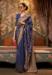 Picture of Resplendent Chiffon Midnight Blue Saree