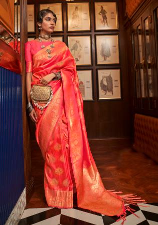 Picture of Magnificent Silk Light Coral Saree