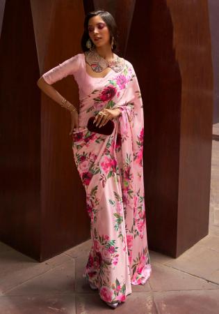 Picture of Shapely Satin Lavender Blush Saree