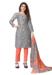 Picture of Statuesque Silk Slate Grey Straight Cut Salwar Kameez