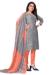 Picture of Statuesque Silk Slate Grey Straight Cut Salwar Kameez