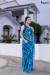 Picture of Grand Georgette Teal Saree