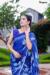 Picture of Classy Georgette Medium Blue Saree