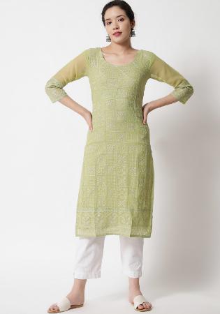 Picture of Shapely Georgette Dark Khaki Kurtis & Tunic