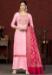 Picture of Chiffon & Cotton Pink Straight Cut Salwar Kameez