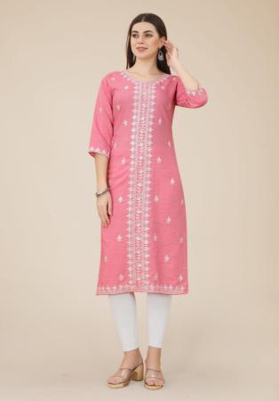 Picture of Sublime Silk Pale Violet Red Kurtis & Tunic