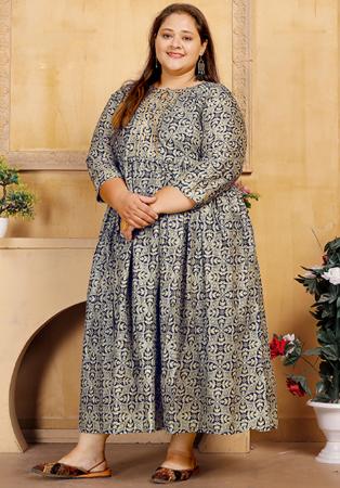 Picture of Resplendent Rayon Grey Kurtis & Tunic