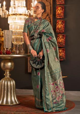 Picture of Ideal Silk Slate Grey Saree