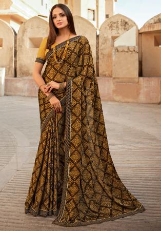 Picture of Radiant Chiffon & Georgette Tan Saree