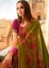 Picture of Comely Chiffon & Georgette Olive Saree