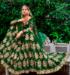 Picture of Fascinating Net Dark Green Lehenga Choli