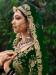 Picture of Alluring Net Dark Green Lehenga Choli