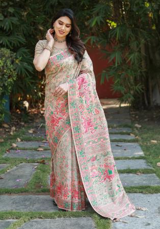 Picture of Classy Cotton Beige Saree