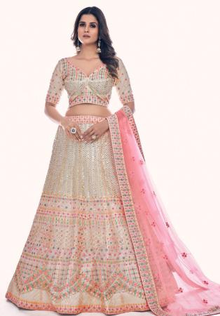 Picture of Beauteous Net Ghost White Lehenga Choli