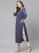 Picture of Stunning Rayon & Cotton Navy Blue Kurtis And Tunic