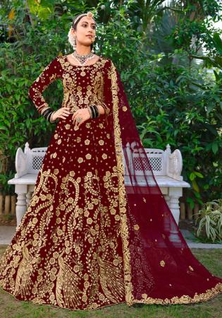 Picture of Admirable Chiffon Maroon Lehenga Choli