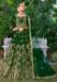 Picture of Alluring Chiffon Dark Green Lehenga Choli