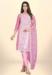 Picture of Organza Pale Violet Red Straight Cut Salwar Kameez