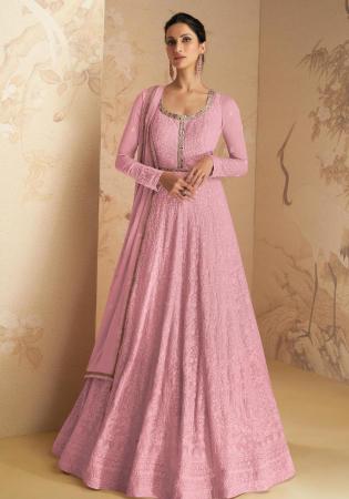 Picture of Resplendent Georgette Burly Wood Anarkali Salwar Kameez