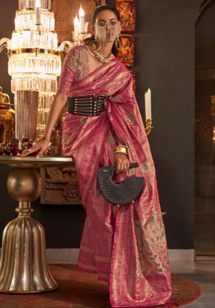 Picture of Sightly Silk Pink Saree