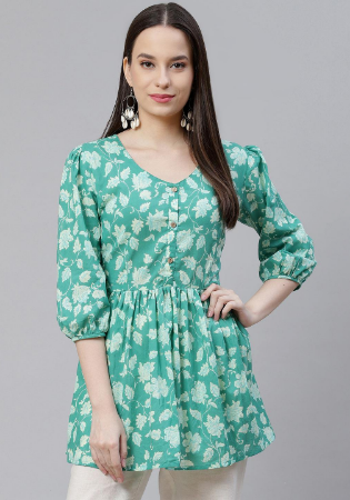 Picture of Nice Cotton Cadet Blue Kurtis & Tunic