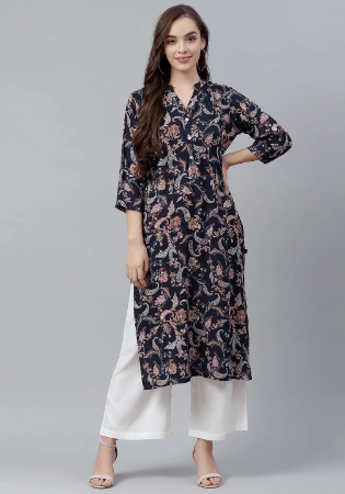 Picture of Beautiful Cotton Dark Slate Grey Kurtis & Tunic