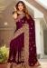 Picture of Elegant Satin Maroon Saree