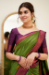 Picture of Stunning Silk Dark Khaki Saree