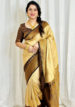 Picture of Shapely Silk Wheat Saree