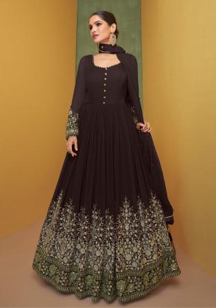 Picture of Pretty Georgette Black Anarkali Salwar Kameez