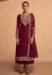 Picture of Georgette Saddle Brown Straight Cut Salwar Kameez