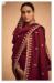 Picture of Georgette Saddle Brown Straight Cut Salwar Kameez