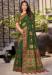 Picture of Excellent Cotton & Silk Dark Olive Green Saree