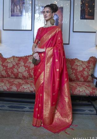 Picture of Classy Silk Crimson Saree