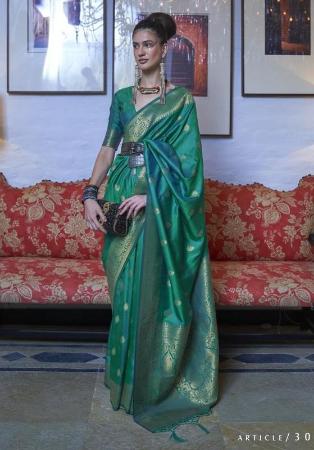 Picture of Stunning Silk Teal Saree