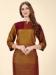 Picture of Rayon & Cotton Saddle Brown Kurtis And Tunic