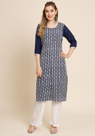 Picture of Radiant Georgette Blue Kurtis & Tunic