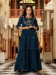 Picture of Rayon & Cotton Midnight Blue Readymade Gown