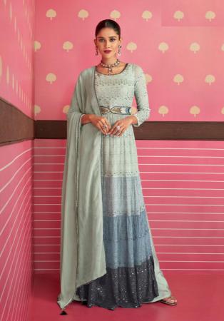 Picture of Good Looking Georgette Gainsboro Anarkali Salwar Kameez