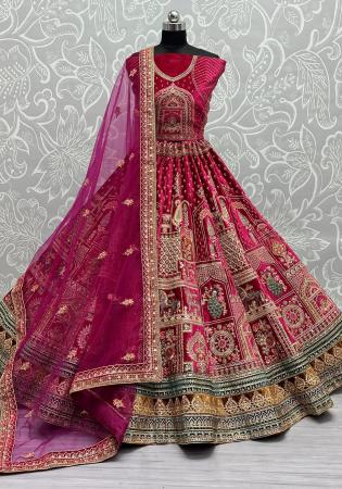 Picture of Resplendent Synthetic Light Coral Lehenga Choli