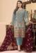 Picture of Georgette Light Slate Grey Straight Cut Salwar Kameez